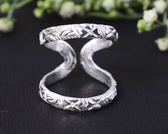 Arthritis Splint Ring (beide Ringe) 925 Sterling Silber Splint Knuckle Ring Daumen Ring Damen Ring Silber Ring für Frauen Einfacher Midi Ring