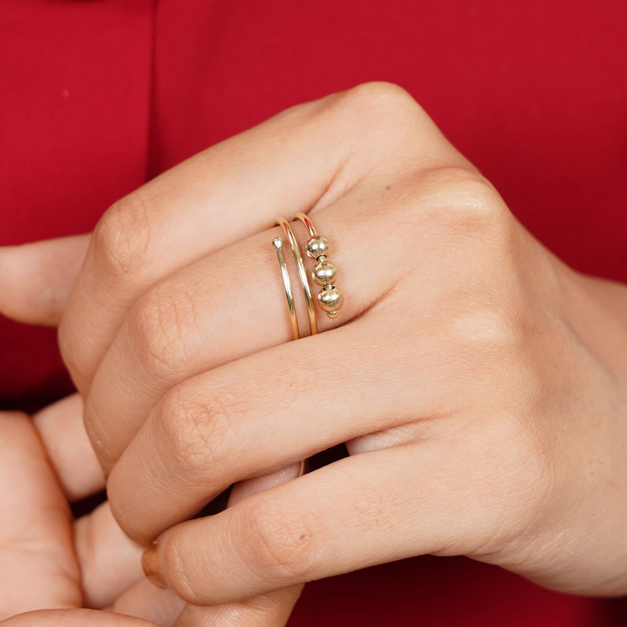 Spinner 14k Gold Filled Anxiety Ring Silver anxiety Ring Etsy