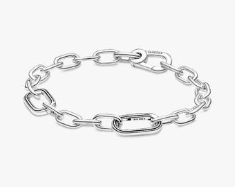 Pulsera Pandora Moments de plata de ley con eslabones ME, regalo elegante para ella