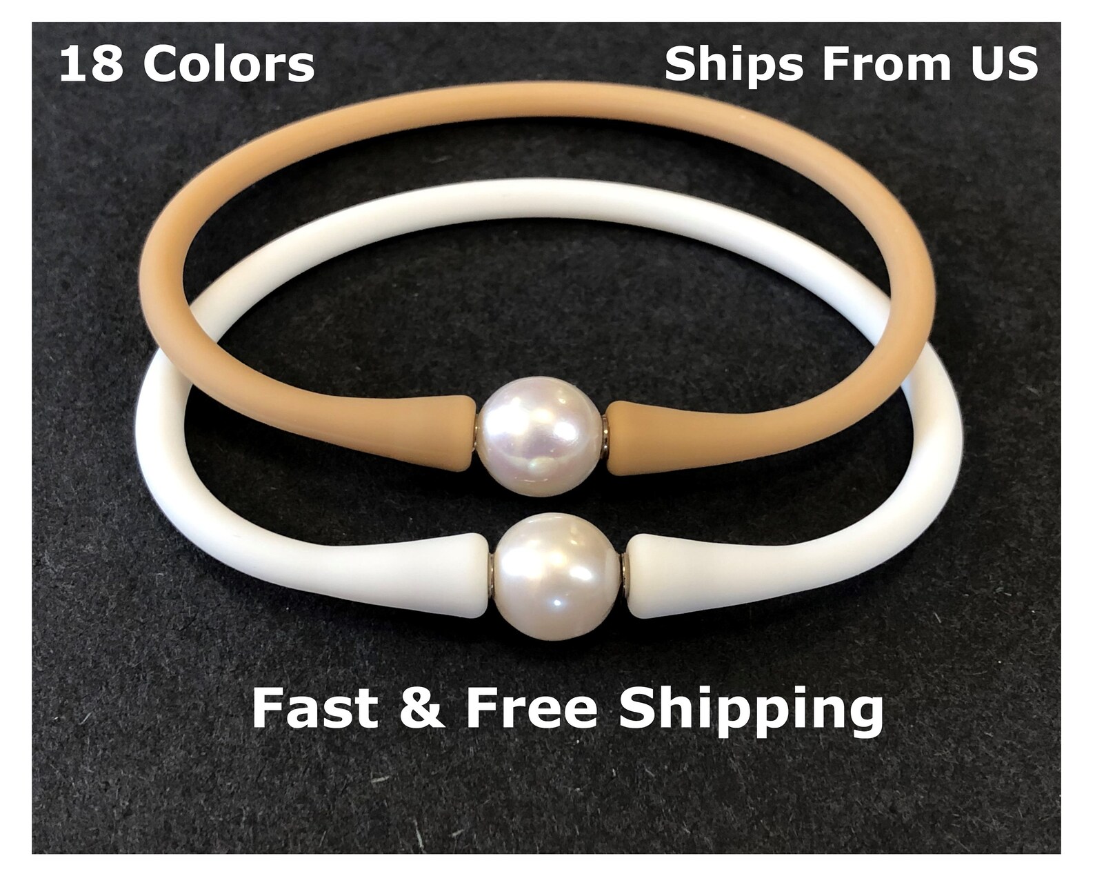 Pearl and silicone bracelet Clearance