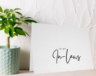 In Laws Wedding Card Etsy