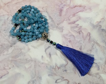 108 Perline Blue Calcedony Mala