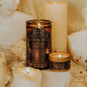 Sacred Grove – Soy Candle / Vintage Decor / Victorian Gothic / Dark Academia / Literary Candle / Fantasy & Mythology / Witchy Aesthetic