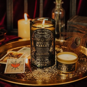 Mystic Market – Soy Candle / Vintage Decor / Victorian Gothic / Dark Academia / Literary Candle / Fantasy & Macabre / Witchy / Halloween