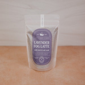 Lavender Fog Latte Bath Brew / Bath Salts / Bath Bomb / Epsom Salt / Fizzer / Bath Ball / Milk Bath / Salt Soak image 1