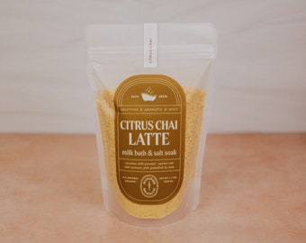 Citrus Chai Latte – Infuso da bagno / Sali da bagno / Bomba da bagno / Sale Epsom / Fizzer / Palla da bagno / Bagno al latte / Ammollo di sale