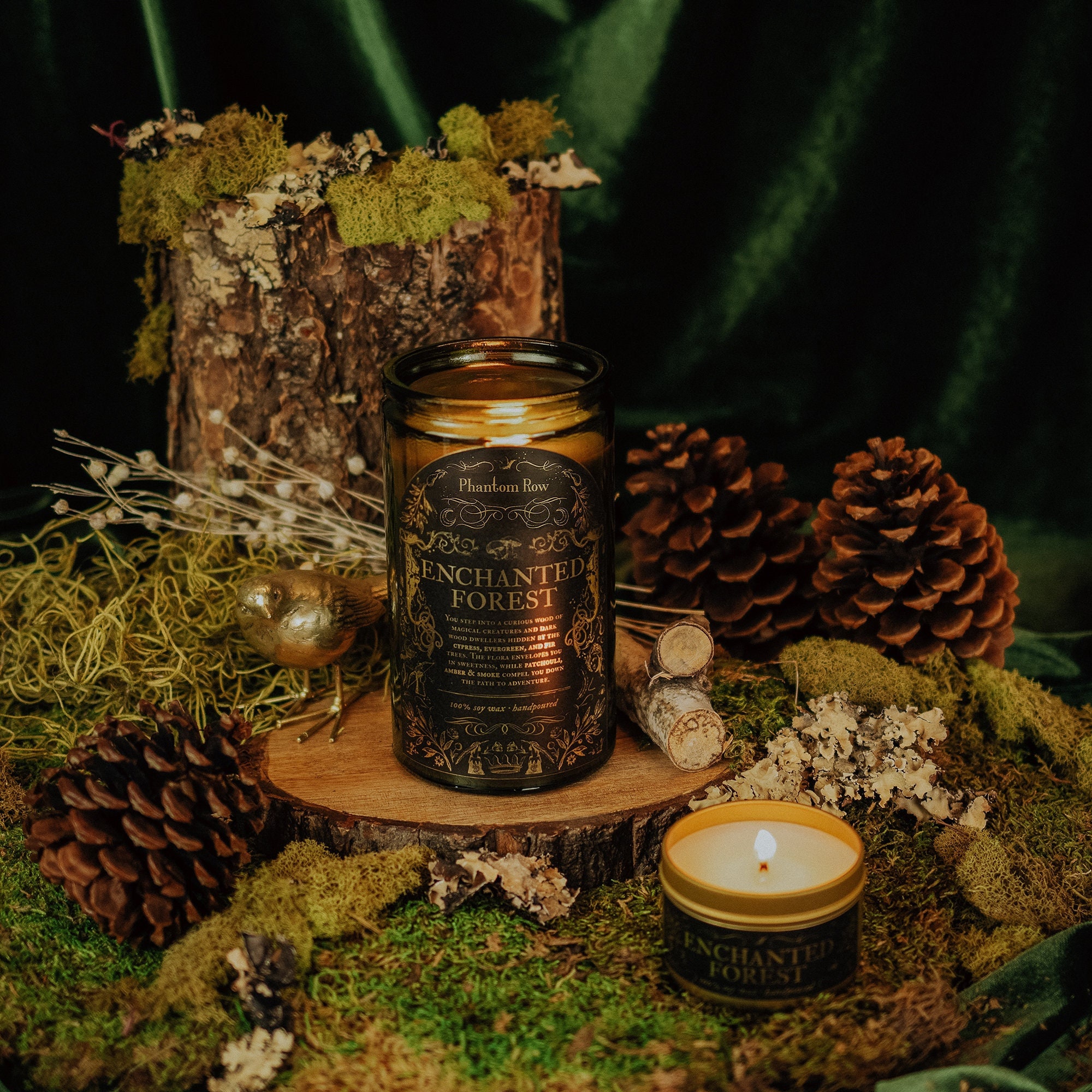 Enchanted Forest – Soy Candle / Vintage Decor / Victorian Gothic / Dark Academia / Literary Candle / Fantasy / Witchy Aesthetic