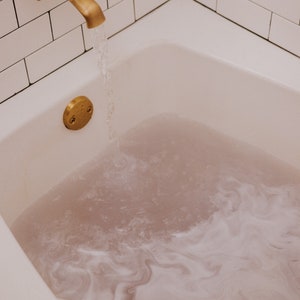 Lavender Fog Latte Bath Brew / Bath Salts / Bath Bomb / Epsom Salt / Fizzer / Bath Ball / Milk Bath / Salt Soak image 4