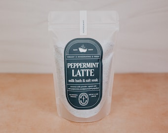Peppermint Latte – Bath Brew / Bath Salts / Bath Bomb / Epsom Salt / Fizzer / Bath Ball / Milk Bath / Salt Soak