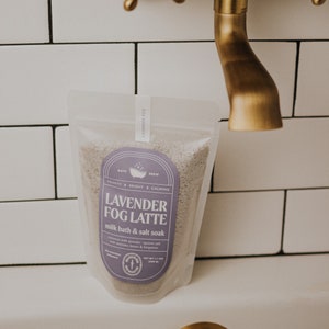 Lavender Fog Latte Bath Brew / Bath Salts / Bath Bomb / Epsom Salt / Fizzer / Bath Ball / Milk Bath / Salt Soak image 2