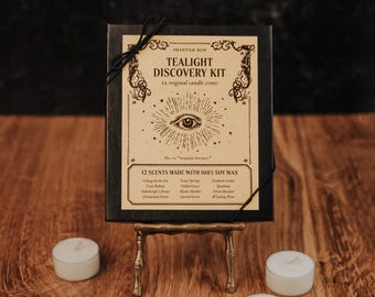 Tealight Discovery Kit – Soy Candles / Sample Kit / Victorian Gothic / Dark Academia / Literary Candle / Fantasy / Witchy Aesthetic