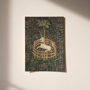 The Unicorn Rests / Medieval Fantasy Art Print