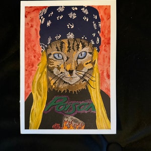 Bret Meowchaels Greeting Card 画像 1