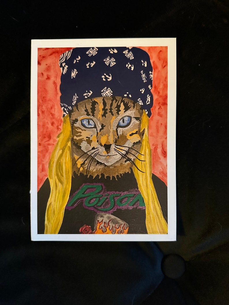 Bret Meowchaels Greeting Card 画像 1