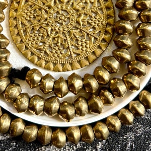 60pc&lt; 9 mm handmade solid  brass saucer bead , brass beads , African brass bead,  tribal ,  ethnic metal beads , Brass Ring Beads,
