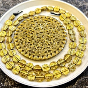 60pc Tiny Brass Spiral Beads: Handmade Tribal Jewelry (7mm)