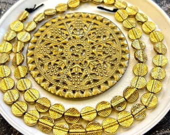 60 sztuk małych spiralnych koralików mosiężnych: ręcznie robiona biżuteria plemienna (7 mm)