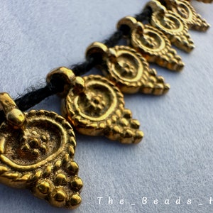 24 pc Polished Brass Charms: 17mm Boho Jewelry Beads image 3
