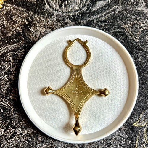 Tribal messing tuareg-kruishanger: antieke ankh, koptisch symbool