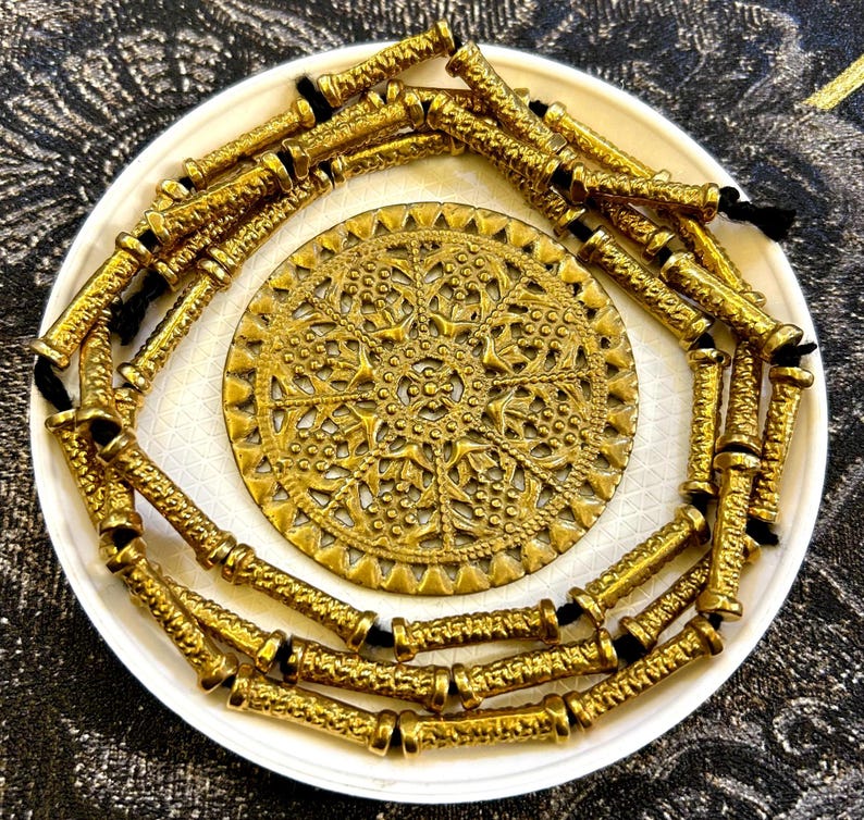 Large Hole Brass Bead,Brass Beads,Brass Beads for Bracelets,Gold Brass Beads,Tiny Brass Beads,Antique Brass Spacer Beads,12 Mm Brass Beads
