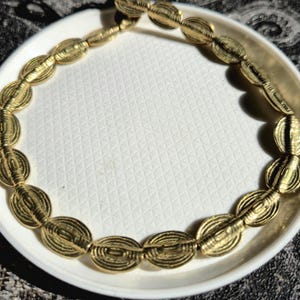 30pc Brass Spiral Oval Beads: Handmade Tribal Charms, 13mm