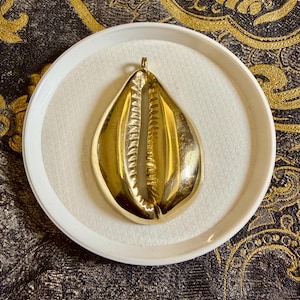 6,3 cm jumbo mässingshänge i kauri-snäcka