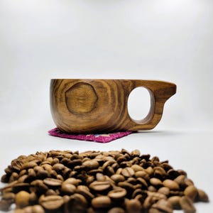 Large Kuksa, Coffee mug, Tea Cup, Coffee Cup, Camping Mug, Walnut Kuksa, Scandinavian style, home decor, gift for her, gift for him
