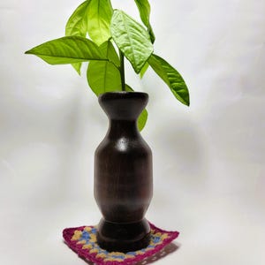 Holzvase, minimalistische dekorative Holzvase, Wohnkultur