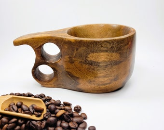 Handcrafted Kuksa, Bushcraft, Coffee mug, Camping Travel Cup, special gift