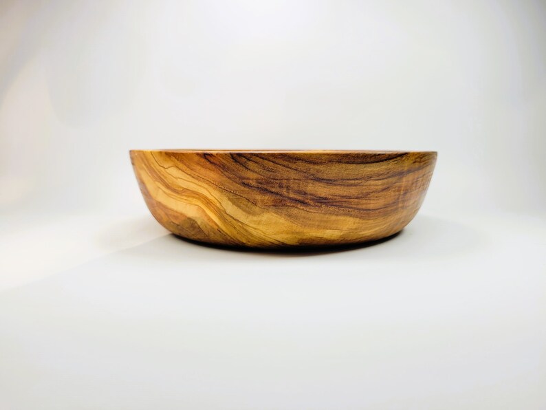 Large Wood Bowl, Olive wood plate, food tableware, wooden plate, Olive wood bowl, camping bowl, gift for mom, mothers day gift image 6