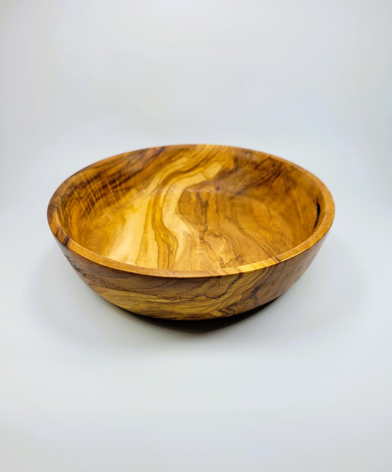 Large Wood Bowl, Olive wood plate, food tableware, wooden plate, Olive wood bowl, camping bowl, gift for mom, mothers day gift image 10