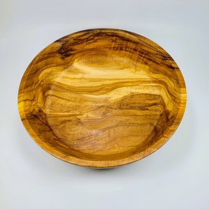 Large Wood Bowl, Olive wood plate, food tableware, wooden plate, Olive wood bowl, camping bowl, gift for mom, mothers day gift image 7