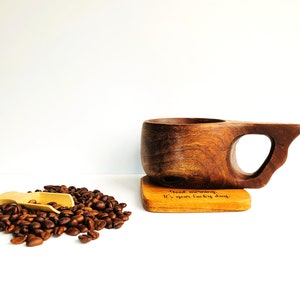 Kuksa, Coffee mug, Tea Cup, Bushcraft, gift for mom, gift for dad, Valentines gift, gift for him, hand-carved kuksa, fathers day gift