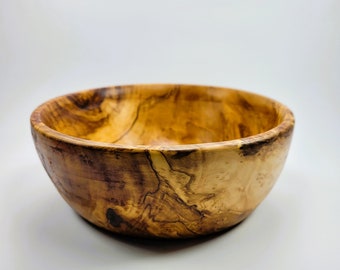 Large Olive Wood Round Bowl, Olive wood plate, hand turned, wooden plate, Olive wood bowl, camping bowl, gift for mom, mothers day gift