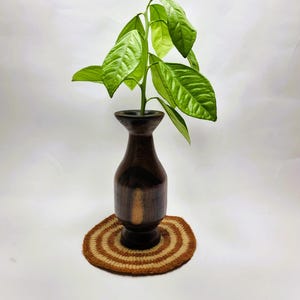Holzvase, minimalistische dekorative Holzvase, Wohnkultur