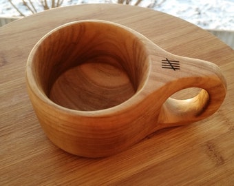 Kuksa, Handcrafted Coffee mug, 5th year anniversary gift, gift for mom, gift for her, gift for him, Nordic style kuksa, Scandinavian style