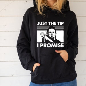 Camiseta de Michael Myers, camisetas gráficas de Michael Myers de Halloween, negro gótico oscuro, camiseta humorística de terror sudadera con capucha sudadera pull over