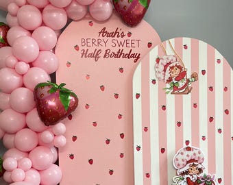Strawberry Vinyl Stickers – 24 Count - Painted Look Backdrop Décor, Party, Crafts, and Scrapbooking
