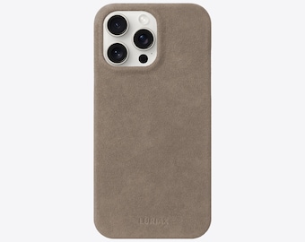 Malibu Beige Alcantara Suede iPhone Case - MagSafe Compatible