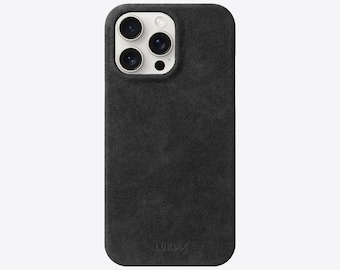 The Sport iPhone Case - Charcoal Black by Luriax | Alcantara Suede Phone Case Compatible with iPhone 14 Pro Series, and iPhone 15 Pro Series