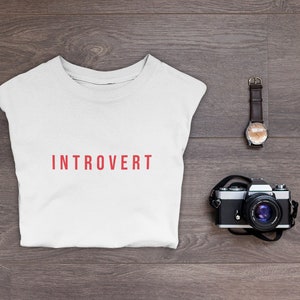 Introvert T Shirt / Introverted Tee / Anti Social / Men&#39;s + Women&#39;s Unisex T-Shirt / 5 Colors / Socially Awkward / Cute / Funny
