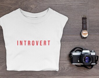 Camiseta introvertida / Camiseta introvertida / Antisocial / Masculino + Camiseta Unisex para mujer / 5 colores / Socialmente Incómodo / Lindo / Divertido