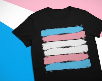Transgender Pride Sweatshirt/Trans Pride Flag Brush Strokes Crewneck/MTF FTM Shirt/Equality Sweatshirt/Equal Rights Transgender Pride Sweatshirt/Trans Pride Flag Brush Strokes Crewneck/MTF FTM Shirt/Equality Sweatshirt/Equal Rights