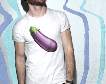 Illustrated Eggplant Emoji Unisex T-Shirt