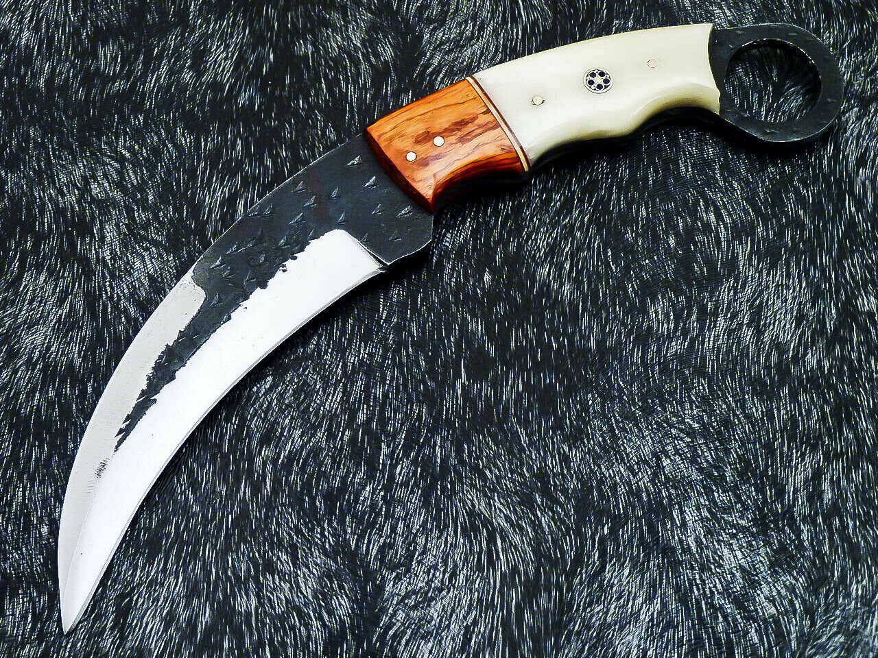 Fabulous Hand Carbon Steel Fixed Blade Karambit Knife Etsy