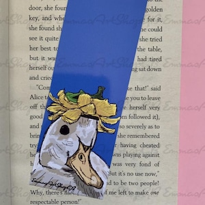 Duck Bookmark: Silly Goose, Digitally Painted, Book Lover Gift