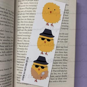 Funny Chicken Bookmark: Bookish Easter Gift