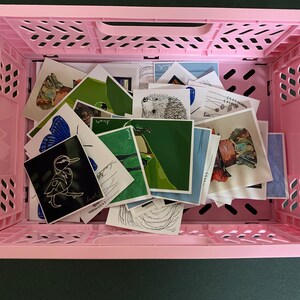 Minikunstafdrukken, Dagboeken, Scrapbooking, Esthetische Kamerdecoratie, Acrylschilderijen, Fijne voeringtekeningen, Schattige dierenillustraties