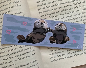 Sea Otter Bookmark, Otter Lover Gift, Bookish, Bookworm Gift, Book Accessories, Stocking Filler, Gift for Her, Gift for Him