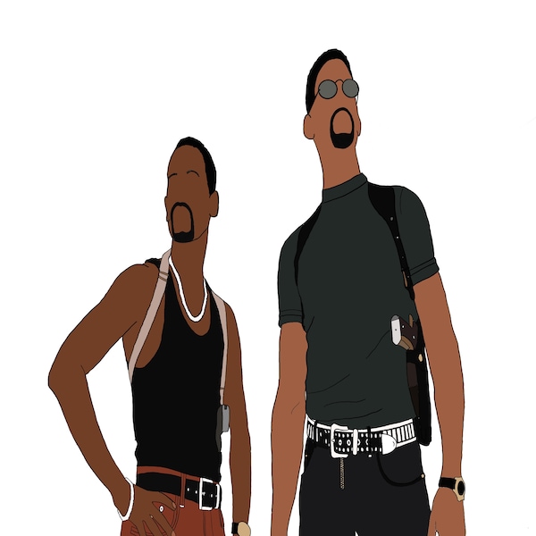 A4 Digital Print, Movie scence, bad boys, custom made, wall art